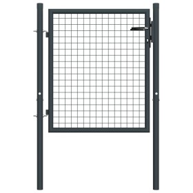 Puerta de malla de jardín acero galvanizado gris 100x125 cm by vidaXL, garden gates - Ref: Foro24-145771, Price: 134,82 €, Di...