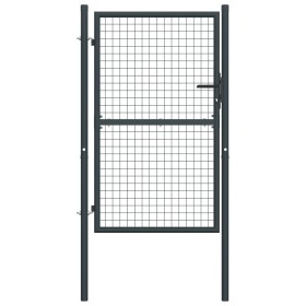 Garden mesh gate gray galvanized steel 400x125 cm by vidaXL, garden gates - Ref: Foro24-145774, Price: 222,26 €, Discount: %