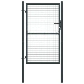 Garden mesh gate gray galvanized steel 400x125 cm by vidaXL, garden gates - Ref: Foro24-145774, Price: 211,65 €, Discount: %