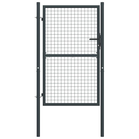 Garden mesh gate gray galvanized steel 400x125 cm by vidaXL, garden gates - Ref: Foro24-145774, Price: 222,26 €, Discount: %
