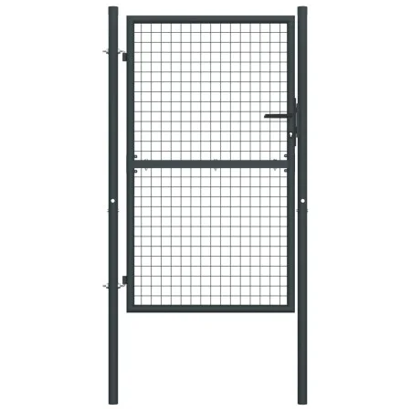 Garden mesh gate gray galvanized steel 400x125 cm by vidaXL, garden gates - Ref: Foro24-145774, Price: 211,65 €, Discount: %