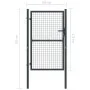 Garden mesh gate gray galvanized steel 400x125 cm by vidaXL, garden gates - Ref: Foro24-145774, Price: 211,65 €, Discount: %