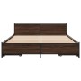 Eichenbraunes Holzwerkstoffbett mit Schubladen 120x200 cm von vidaXL, Betten und Lattenroste - Ref: Foro24-3279941, Preis: 18...