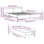 Oak brown engineered wood bed with drawers 120x200 cm by vidaXL, Beds and slatted bases - Ref: Foro24-3279941, Price: 182,15 ...