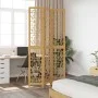 Biombo separador de 3 paneles madera maciza paulownia marrón by vidaXL, Room dividers - Ref: Foro24-358864, Price: 95,23 €, D...