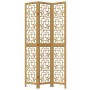 Biombo separador de 3 paneles madera maciza paulownia marrón by vidaXL, Room dividers - Ref: Foro24-358864, Price: 96,85 €, D...