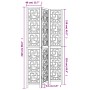 Biombo separador de 3 paneles madera maciza paulownia marrón by vidaXL, Room dividers - Ref: Foro24-358864, Price: 96,85 €, D...