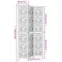 Biombo separador de 3 paneles madera maciza paulownia marrón by vidaXL, Room dividers - Ref: Foro24-358864, Price: 95,23 €, D...