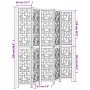 Biombo separador de 5 paneles madera maciza paulownia marrón by vidaXL, Room dividers - Ref: Foro24-358872, Price: 138,61 €, ...