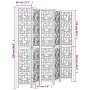 Biombo separador de 5 paneles madera maciza paulownia marrón by vidaXL, Room dividers - Ref: Foro24-358872, Price: 130,20 €, ...