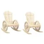 Sillas mecedoras Adirondack 2 uds madera maciza de abeto de vidaXL, Sillas de jardín - Ref: Foro24-3207119, Precio: 301,76 €,...