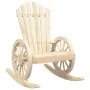 Sillas mecedoras Adirondack 2 uds madera maciza de abeto de vidaXL, Sillas de jardín - Ref: Foro24-3207119, Precio: 301,76 €,...