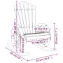 Sillas mecedoras Adirondack 2 uds madera maciza de abeto de vidaXL, Sillas de jardín - Ref: Foro24-3207119, Precio: 301,76 €,...