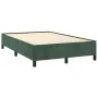 Box spring bed with mattress and LED dark green velvet 120x190cm by vidaXL, Beds and slatted bases - Ref: Foro24-3270320, Pri...
