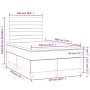 Box spring bed with mattress and LED dark green velvet 120x190cm by vidaXL, Beds and slatted bases - Ref: Foro24-3270320, Pri...