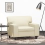 Sillón cuero sintético crema 60 cm by vidaXL, Sofas - Ref: Foro24-359408, Price: 152,42 €, Discount: %