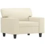Sillón cuero sintético crema 60 cm by vidaXL, Sofas - Ref: Foro24-359408, Price: 150,43 €, Discount: %