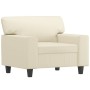 Sillón cuero sintético crema 60 cm by vidaXL, Sofas - Ref: Foro24-359408, Price: 152,42 €, Discount: %