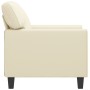 Sillón cuero sintético crema 60 cm by vidaXL, Sofas - Ref: Foro24-359408, Price: 152,42 €, Discount: %