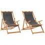 Faltbare Strandstühle, 2 Stück, grauer Stoff. von vidaXL, Gartenstühle - Ref: Foro24-3214482, Preis: 134,30 €, Rabatt: %