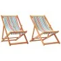 Faltbare Strandstühle, 2 Stück, bunte Stoffe von vidaXL, Gartenstühle - Ref: Foro24-3214494, Preis: 122,36 €, Rabatt: %