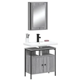 Set de muebles de baño 2 pzas madera contrachapada gris sonoma de vidaXL, Muebles de baño - Ref: Foro24-3214778, Precio: 98,0...