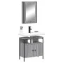 Set de muebles de baño 2 pzas madera contrachapada gris sonoma by vidaXL, Bathroom furniture - Ref: Foro24-3214778, Price: 98...