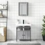 Set de muebles de baño 2 pzas madera contrachapada gris sonoma by vidaXL, Bathroom furniture - Ref: Foro24-3214778, Price: 98...