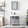 Set de muebles de baño 2 pzas madera contrachapada gris sonoma by vidaXL, Bathroom furniture - Ref: Foro24-3214778, Price: 98...