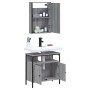 Badezimmermöbel-Set, 2-teilig, aus grauer Sonoma-Sperrholz-Möbelplatte. von vidaXL, Badezimmermöbel - Ref: Foro24-3214778, Pr...