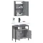 Set de muebles de baño 2 pzas madera contrachapada gris sonoma by vidaXL, Bathroom furniture - Ref: Foro24-3214778, Price: 98...