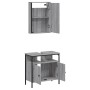 Badezimmermöbel-Set, 2-teilig, aus grauer Sonoma-Sperrholz-Möbelplatte. von vidaXL, Badezimmermöbel - Ref: Foro24-3214778, Pr...