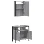 Set de muebles de baño 2 pzas madera contrachapada gris sonoma by vidaXL, Bathroom furniture - Ref: Foro24-3214778, Price: 98...