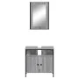 Set de muebles de baño 2 pzas madera contrachapada gris sonoma by vidaXL, Bathroom furniture - Ref: Foro24-3214778, Price: 98...