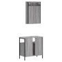Badezimmermöbel-Set, 2-teilig, aus grauer Sonoma-Sperrholz-Möbelplatte. von vidaXL, Badezimmermöbel - Ref: Foro24-3214778, Pr...