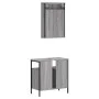 Set de muebles de baño 2 pzas madera contrachapada gris sonoma by vidaXL, Bathroom furniture - Ref: Foro24-3214778, Price: 98...