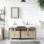 Set de muebles de baño 3 pzas madera contrachapada roble Sonoma by vidaXL, Bathroom furniture - Ref: Foro24-3214786, Price: 1...