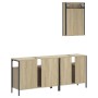 Set de muebles de baño 3 pzas madera contrachapada roble Sonoma by vidaXL, Bathroom furniture - Ref: Foro24-3214786, Price: 1...