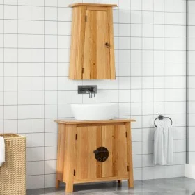 Conjunto de muebles de baño 2 piezas madera maciza de pino de vidaXL, Muebles de baño - Ref: Foro24-3223459, Precio: 275,01 €...