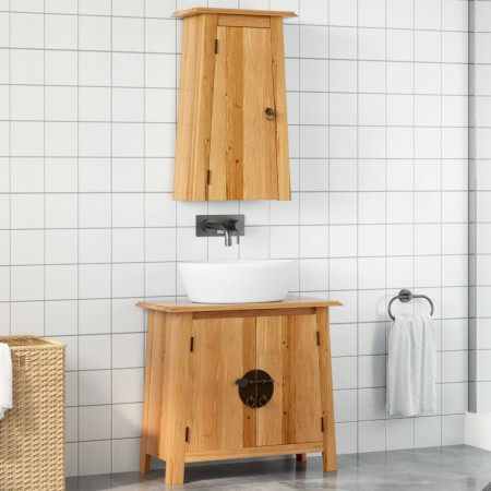 Zweiteiliges Badezimmermöbelset aus massiver Kiefer. von vidaXL, Badezimmermöbel - Ref: Foro24-3223459, Preis: 297,45 €, Raba...