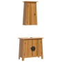 Zweiteiliges Badezimmermöbelset aus massiver Kiefer. von vidaXL, Badezimmermöbel - Ref: Foro24-3223459, Preis: 297,45 €, Raba...