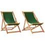Sillas de playa plegables 2 unidades tela verde de vidaXL, Sillas de jardín - Ref: Foro24-3214496, Precio: 119,52 €, Descuent...