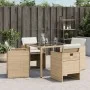 Sillas de jardín con cojines 4 uds ratán sintético beige by vidaXL, Garden chairs - Ref: Foro24-4007439, Price: 218,02 €, Dis...