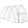 Hühnerkäfig aus verzinktem silbernem Stahl 300x105x120 cm von vidaXL, Käfige und Lebensräume für Kleintiere - Ref: Foro24-172...