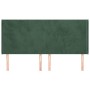 Cabecero con orejas de terciopelo verde oscuro 203x16x118/128cm