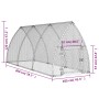 Hühnerkäfig aus verzinktem silbernem Stahl 300x105x120 cm von vidaXL, Käfige und Lebensräume für Kleintiere - Ref: Foro24-172...