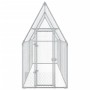 Jaula para gallinas acero galvanizado plateado 400x100x190 cm