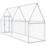 Jaula para gallinas acero galvanizado plateado 400x100x190 cm