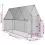 Jaula para gallinas acero galvanizado plateado 400x100x190 cm