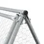 Hühnerkäfig aus verzinktem silbernem Stahl 400x105x91 cm von vidaXL, Käfige und Lebensräume für Kleintiere - Ref: Foro24-1725...